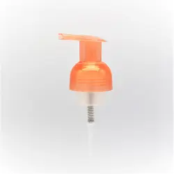 2022 new manufacturer direct selling orange mousse soap pump right lock 43 / 410 0.8cc spray volume custom color straw length