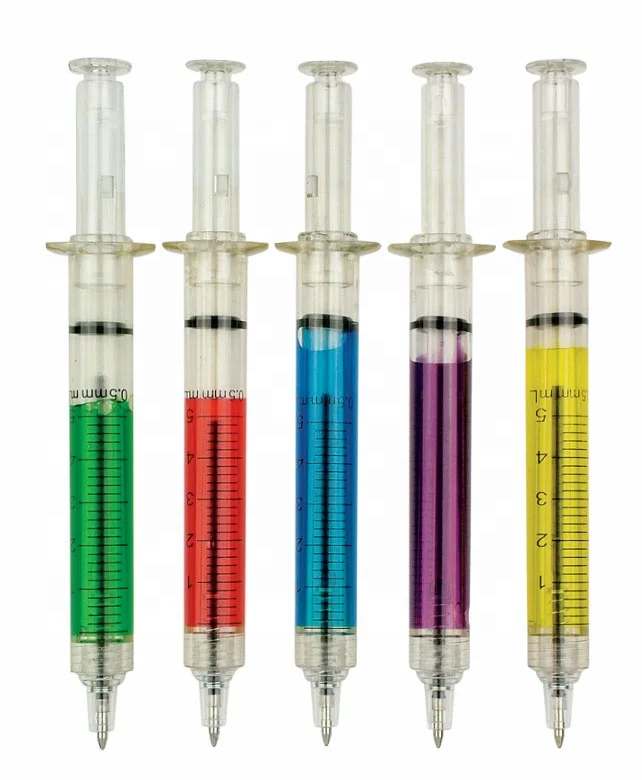 Wholesale Injection Shaped Medical promotional 5ml Syringe Ball Point Pen With LOGO