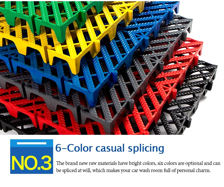 Best Selling Interlocking Garage Floor Tiles Removable Plastic PP Vinyl Flooring Workshop Car Detailing Shop Manufactured China