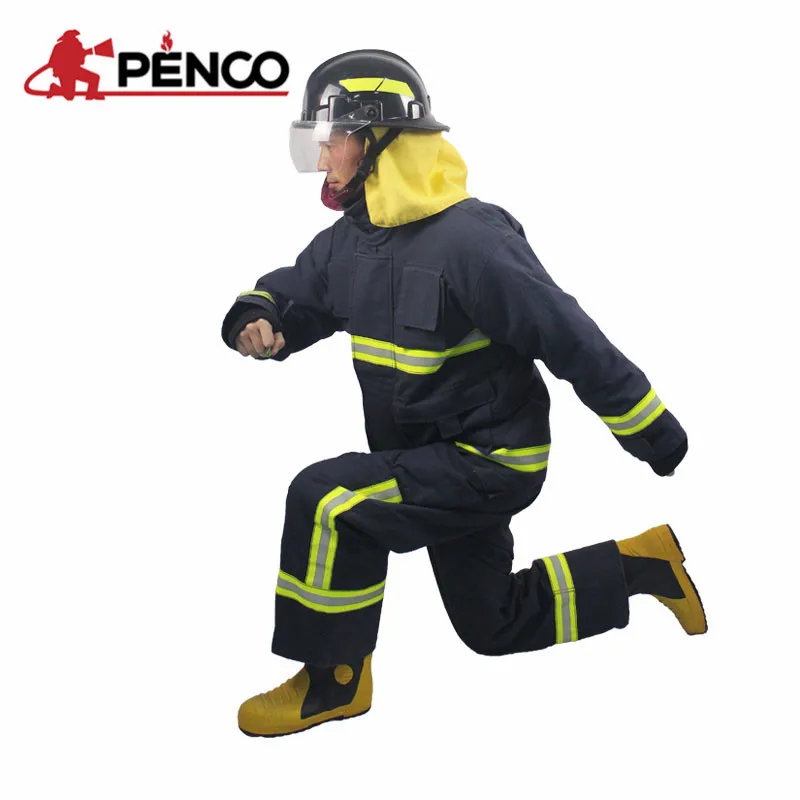 Shanghai PENCO 2021 new heat insulation flame fire uniform EN469 CE certified firefighter