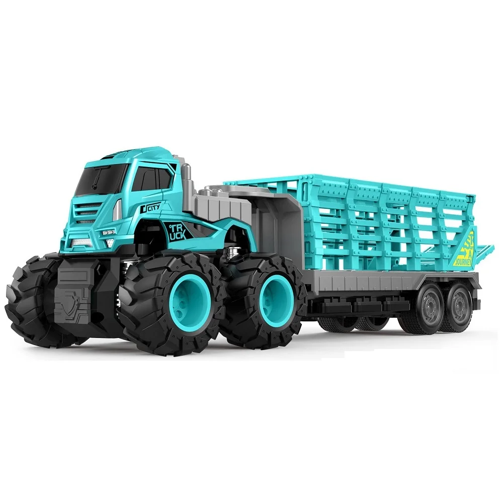 
RTS High Quality Emulation Model Toys Car Four-drive Inertial Alloy Fence Trailer Toys 