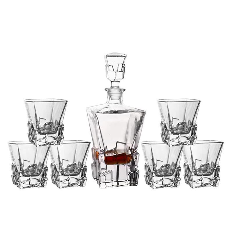 amazon best top seller product 630ml square chivas regal decant whisky whiskey bottle decanter glass decanters gift set