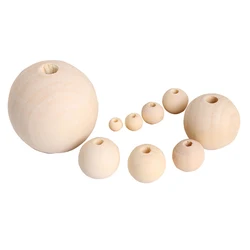 DIY accessories natural color flat heart shape beech wood bead wooden loose spacer teething beads