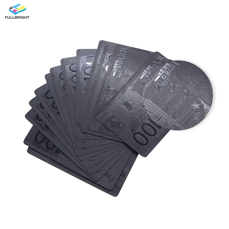 Customized black personalised jumbo playing cards set