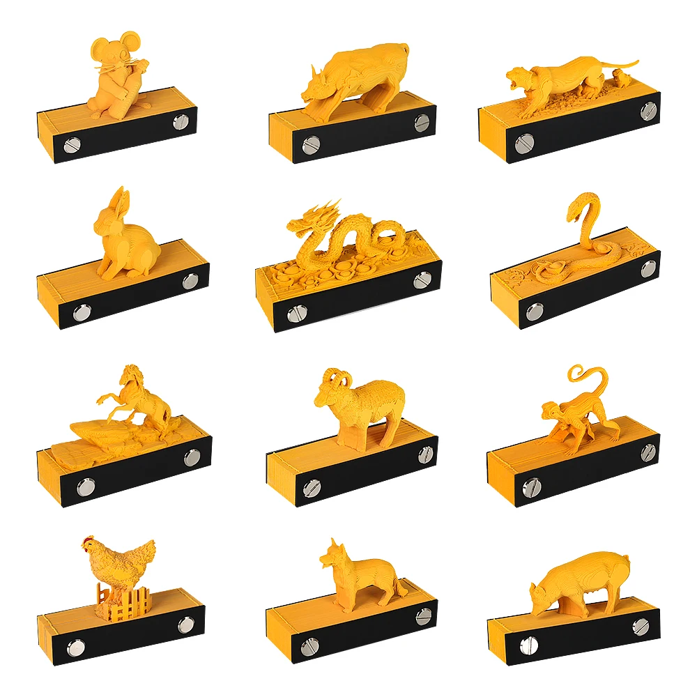 Creative Cute Animal Shape Stationery Note Hand-Torn 3D Notebook Commemorative Chinese 12 Zodiac Animals Crafts Memo Pad