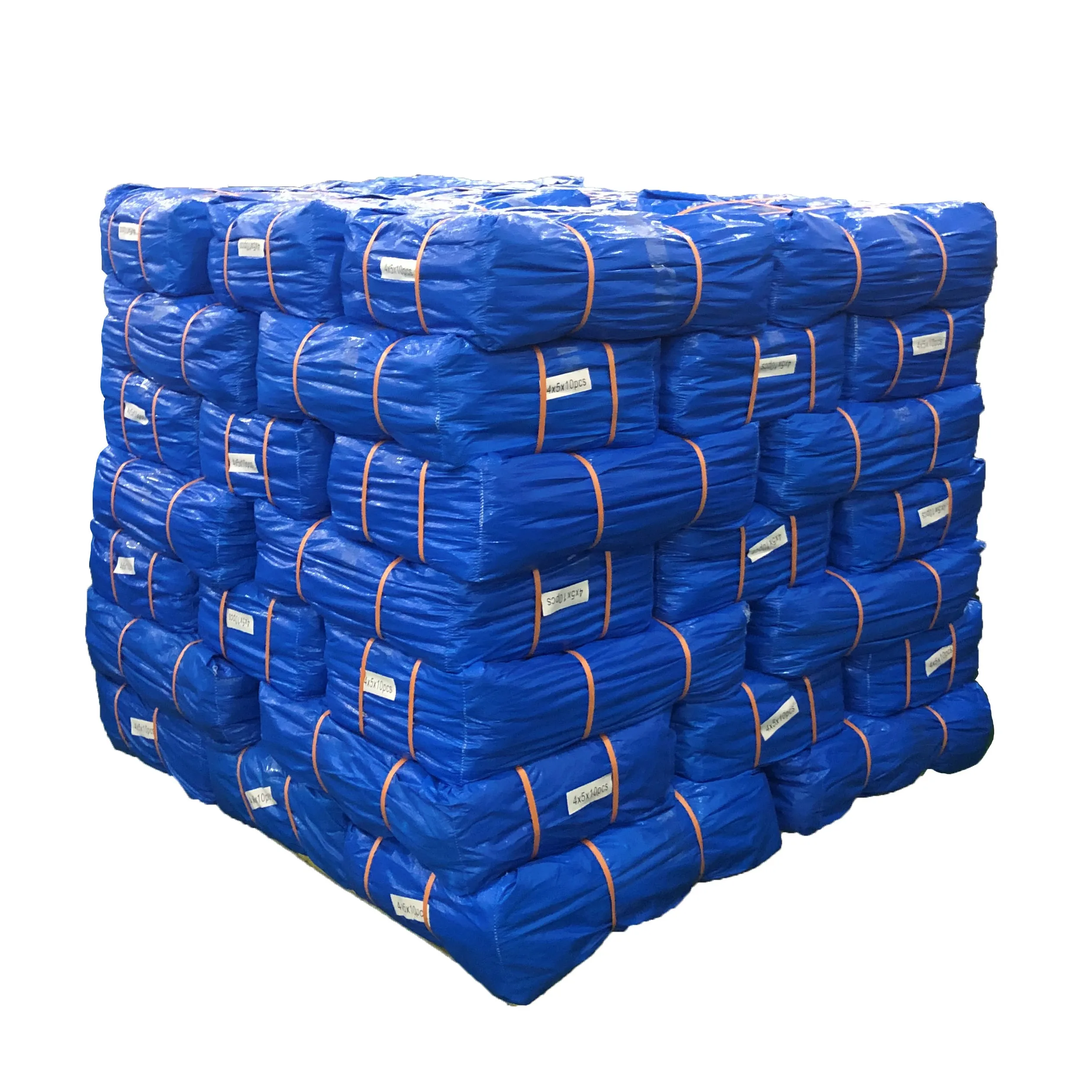 PE Waterproof Rain Cover Stock Customized Size Packing Plastic Tarpaulin Sheets Poly Tarps