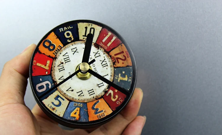 retro european wood digital refrigerator clock fridge magnet magnetic message sticker wall clock