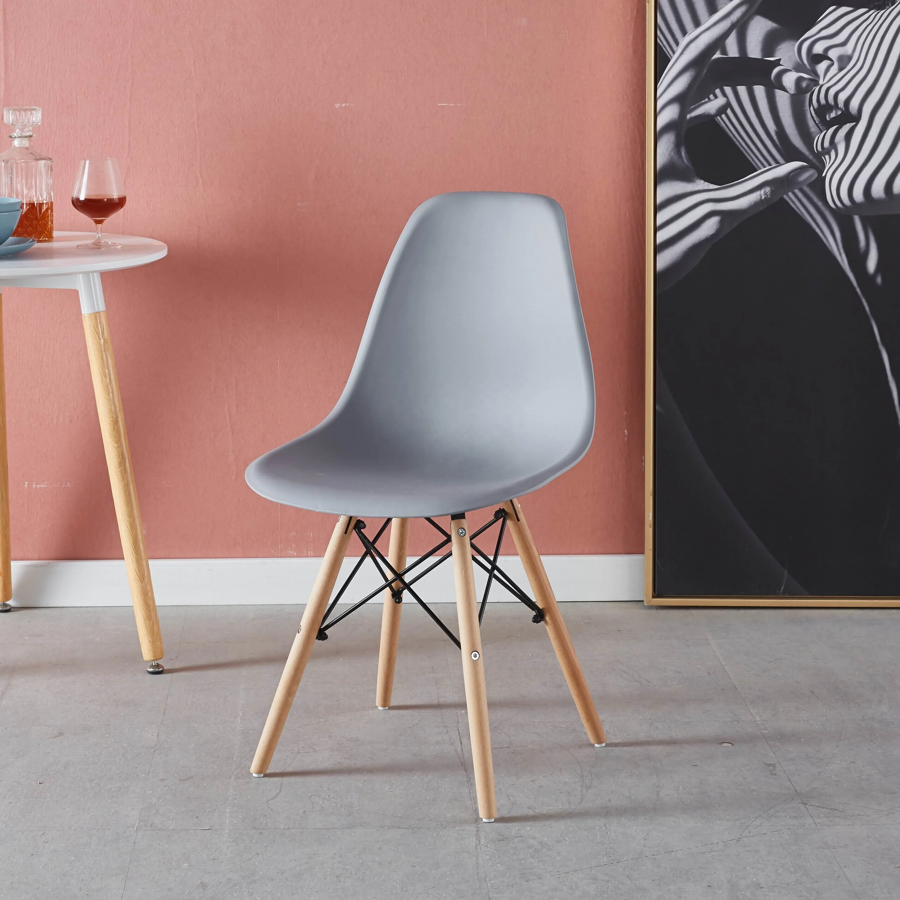 
Dining Room Chairs Plastic Chairs for Home Furniture Glass Fiber Leisure Chair Modern Fiberglass 