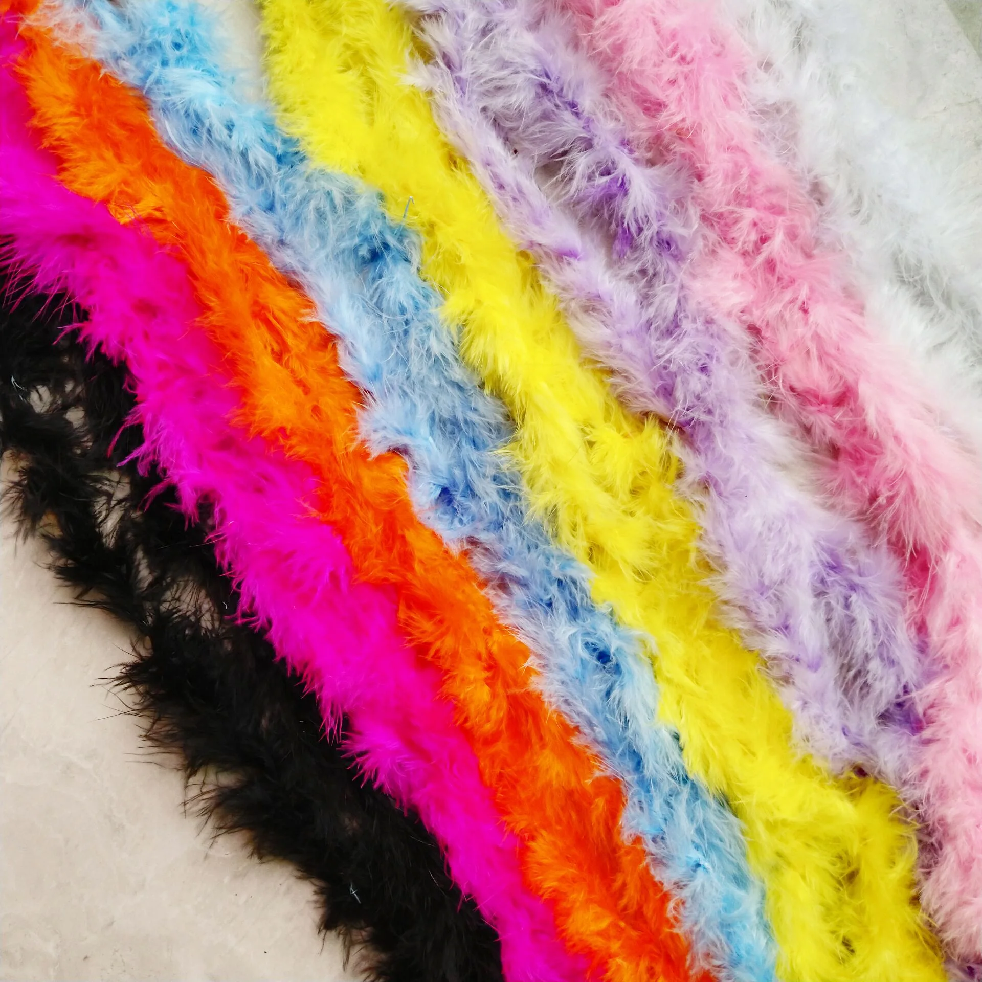 Wholesale Turkey Feather Boa Marabou Feathers Fringe Trim For Holiday Decoration