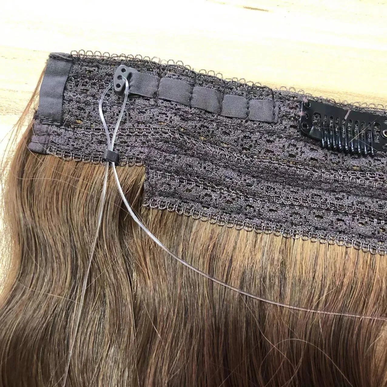 TP Multiple Length Smoothing Touching High Quality Remy Fishing Line Human Hair Extensions