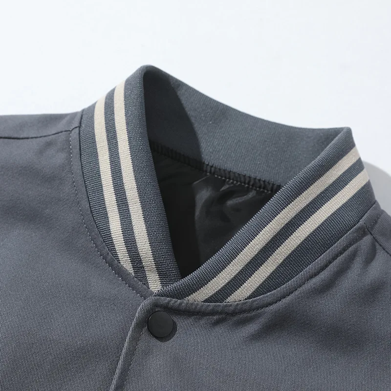 New Fashion Custom Logo Letter Flocking Embroidered Baseball Uniform Coat Mens Retro Loose Stitching Varsity Jacket