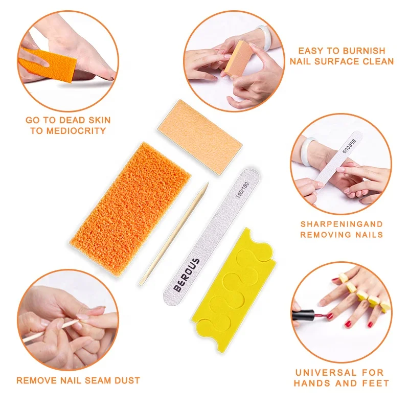 Factory price Disposable pedicure kits madicure kits  nail file. nail buffer for nail salon