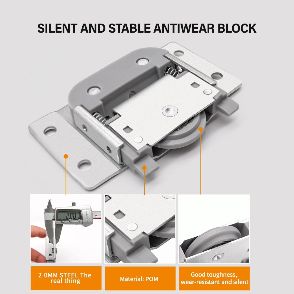 Sliding Wardrobe Fitting Hardware System Heavy Duty Sliding Door Tracks and Rollers For Aluminum Sliding Doors