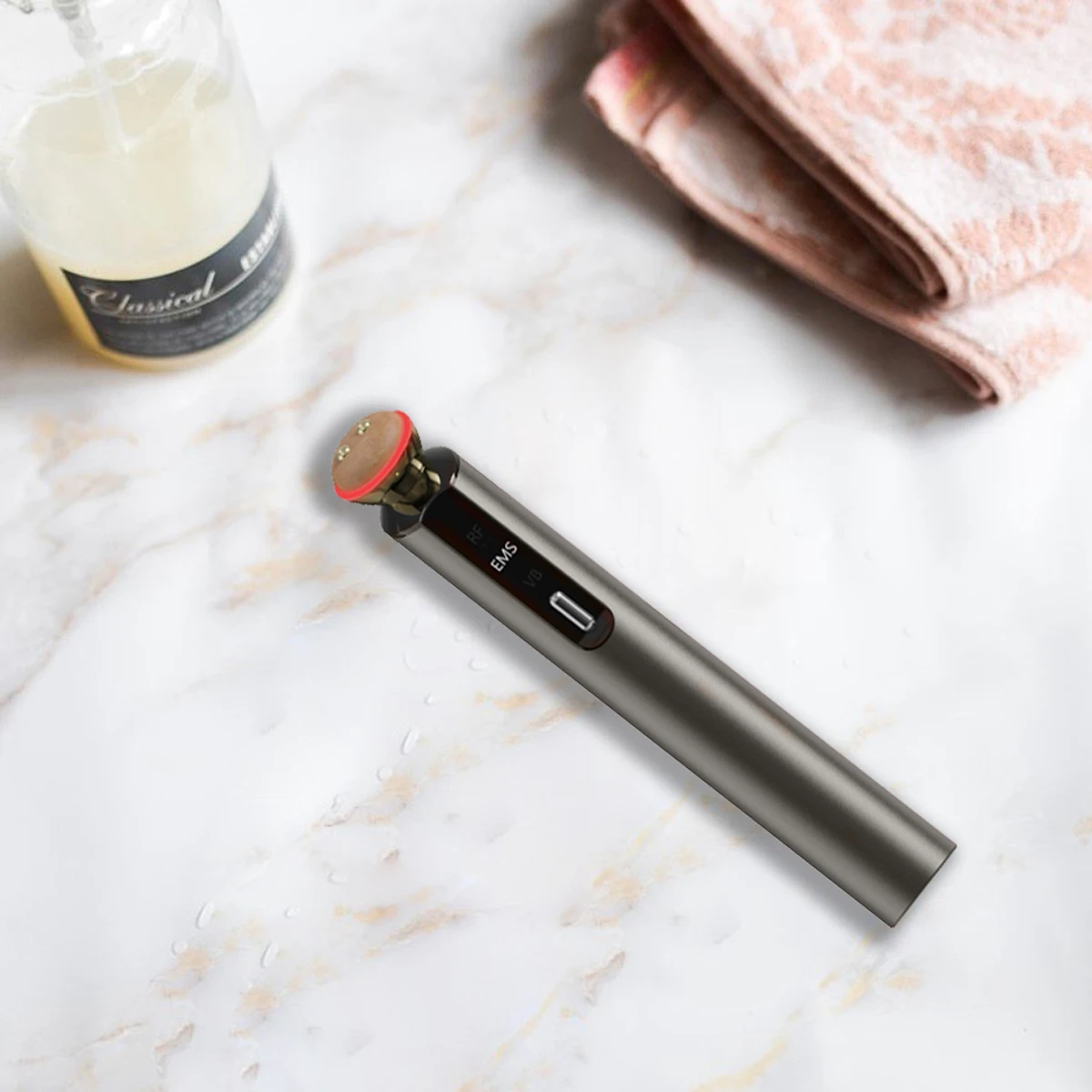 Hot Compress Heating Vibration Anti-aging Stick Red Light Therapy Microcurrent Eye Device