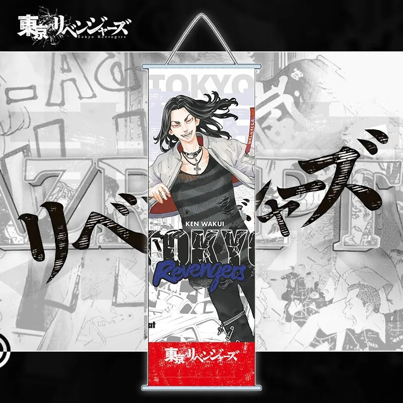 2024 Year Wholesale Anime 25*70cm Cartoon Hanging Painting Pictures Tokyo Revengers Decorative Painting Wall Scroll