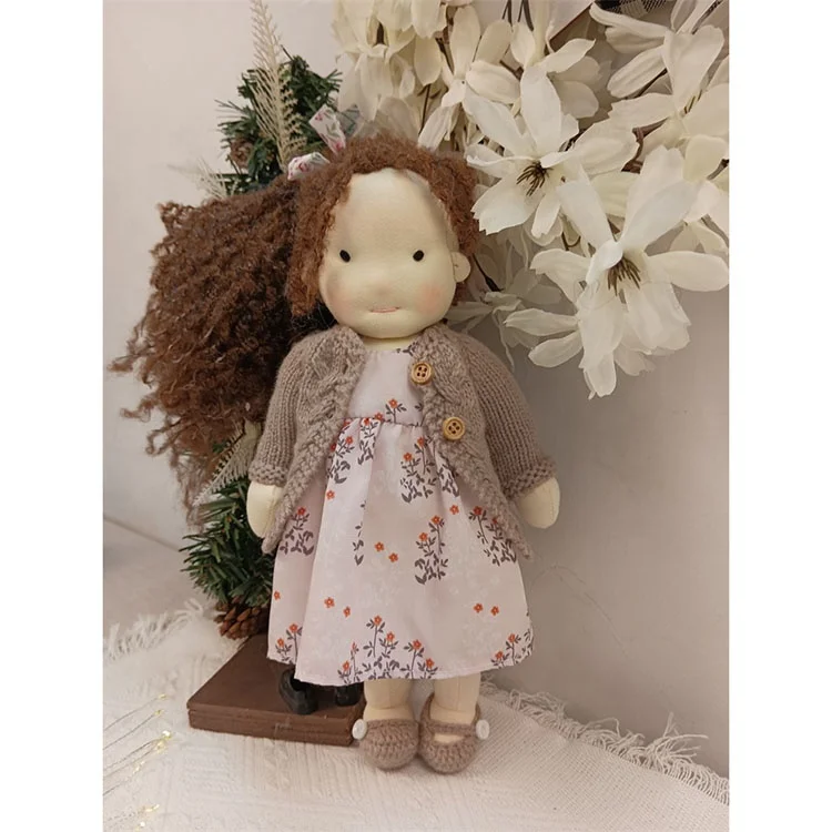 New handmade dolls for girls infant baby birthday gift handmade rag dolls for home blonde long hair with clothing in 12 inches