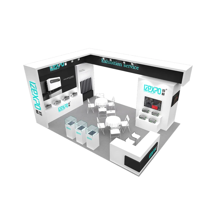 Izexpo 30-минутная Простая установка распылительная покрасочная будка деревянная Косметика 10x20 выставочный дисплей на заказ Модульный Выставочный стенд