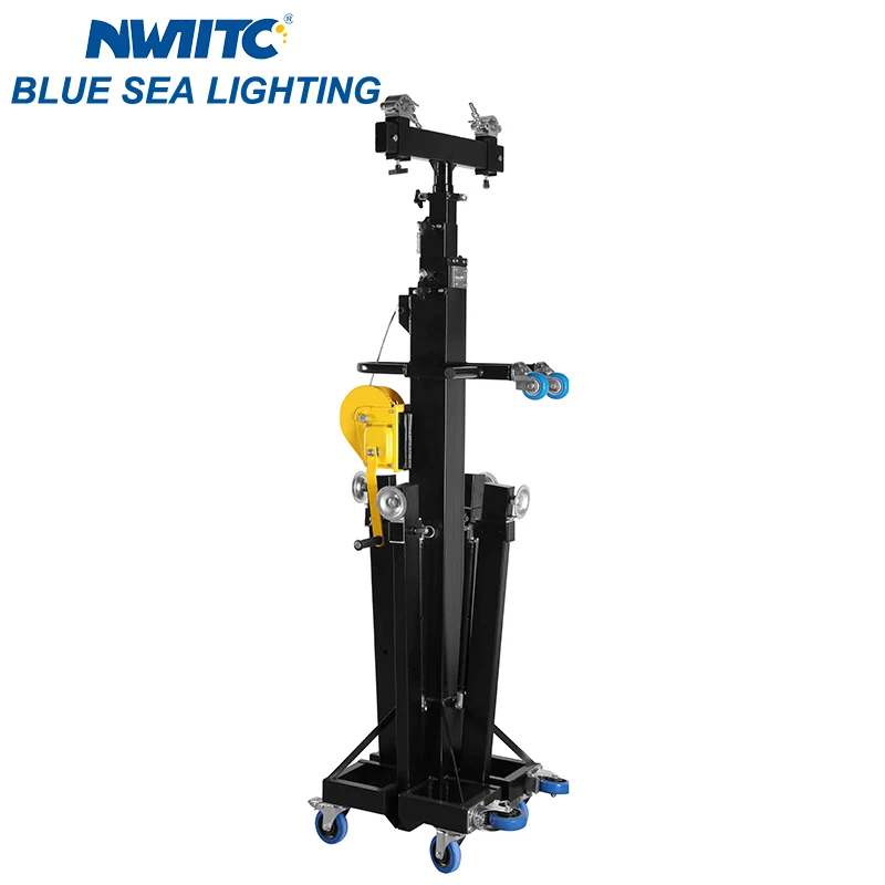 Aluminum 1.8-5.5M Variable Height 150kg Max Load Light Stand For Hanging Sound and Lighting