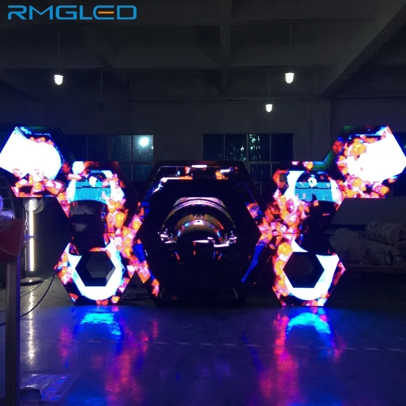 RMGLED полноцветный P4P5 динамический невооруженным глазом 3D DJ светодиодный экран креативный Электронный музыкальный фестиваль ночной бар Dj Booth дисплей