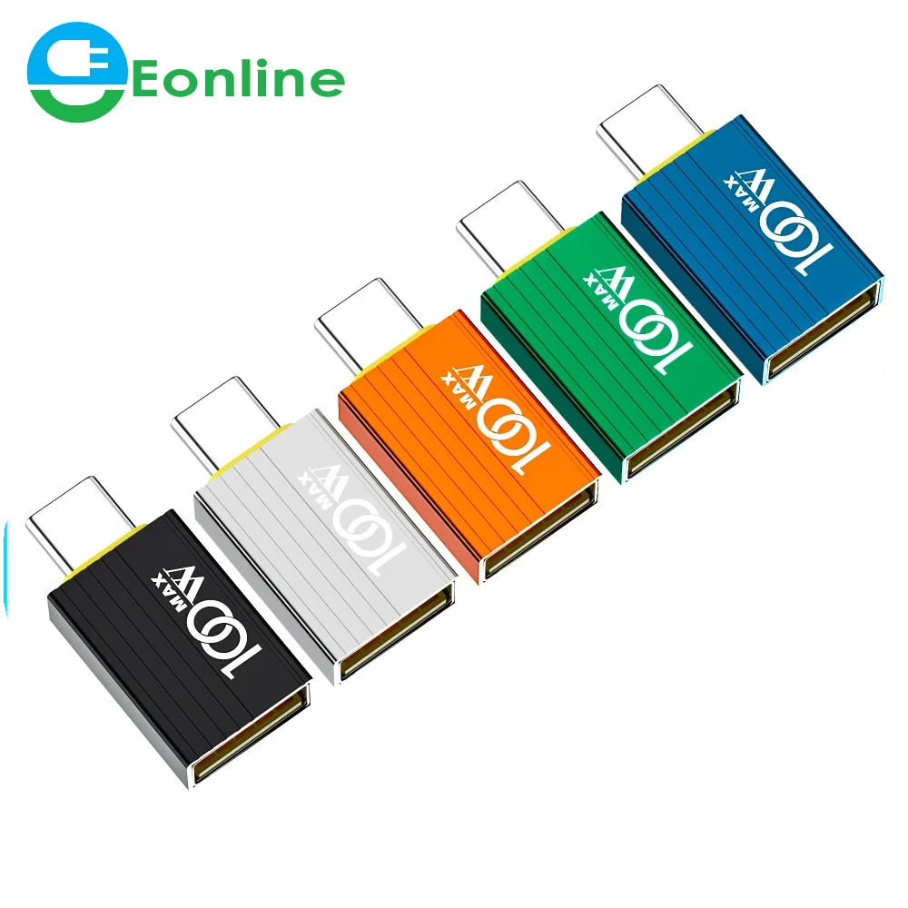 Eonline 2D 100W OTG USB 3.0 To Type C Adapter Fast Charging Data Transmission Converter For iPhone 15 Pro Max