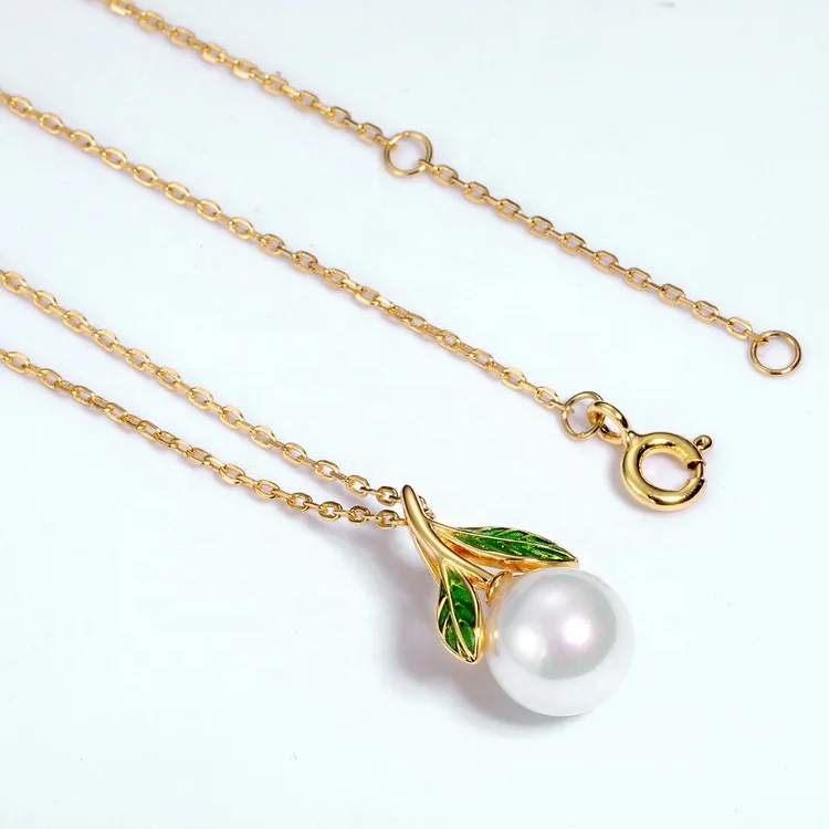 Custom made jewellery pendants 925 sterling silver gold plated pearl pendant