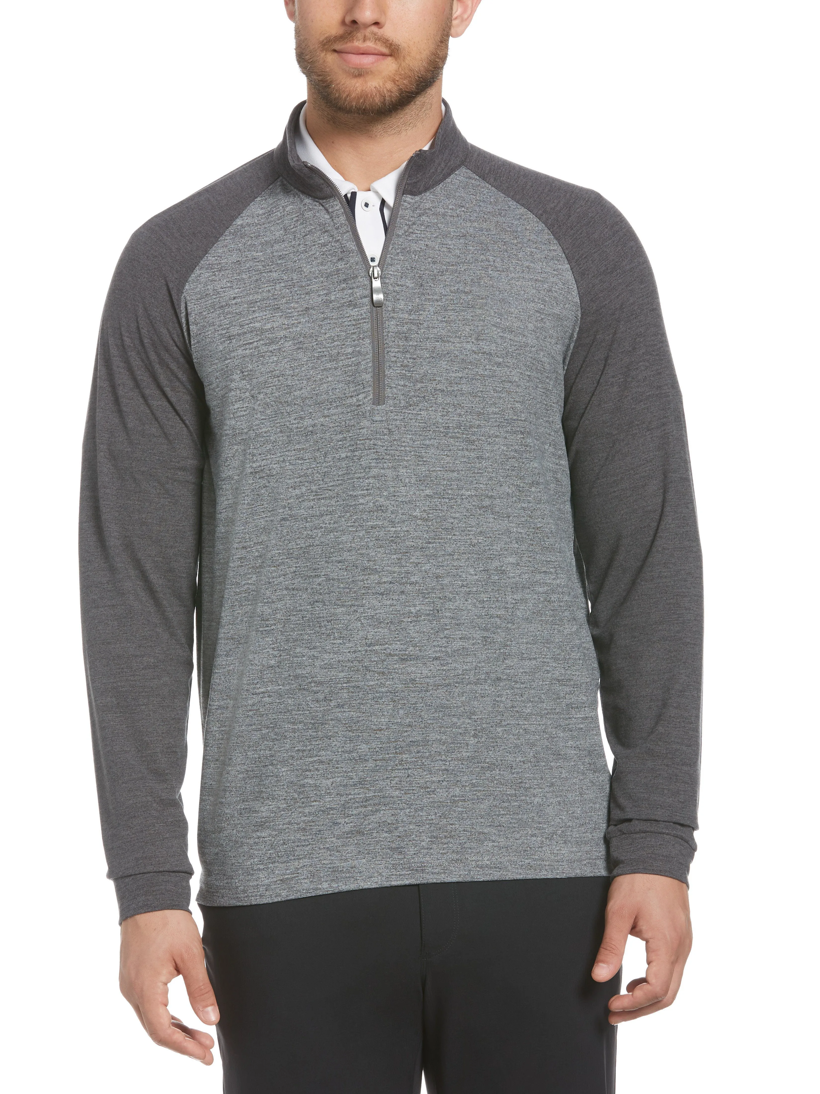 OEM Custom OEM Logo Men Polyester Cotton Long Sleeve Knitted 1/4 Quarter Zip Golf Pullover