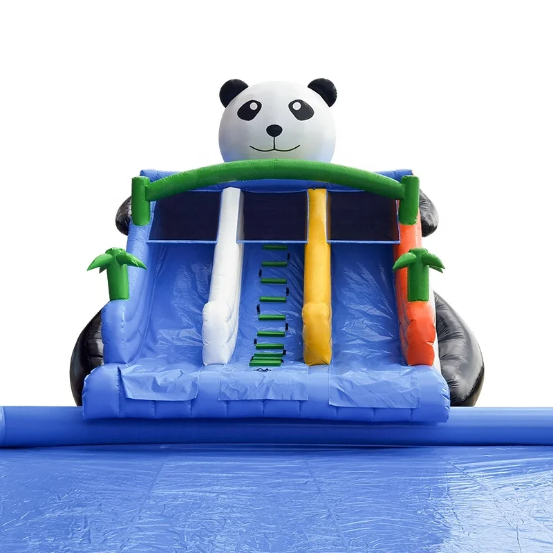 Inflatable Amusement slides park with  pool inflatable land water park