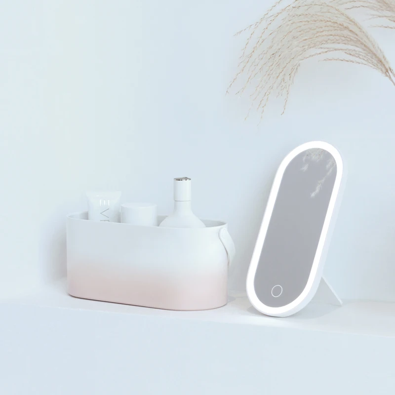 Многофункциональный USB Перезаряжаемый светодиодный светильник для макияжа столик туалетного столика дорожный косметический ящик хранения с
