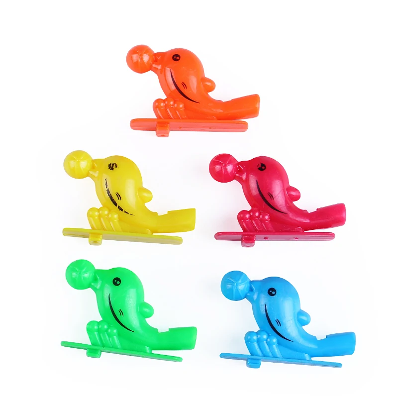 Cartoon Animal Dolphin Kids Played Whistle Toy Funny Cheap Mini Whistle Toy For Children