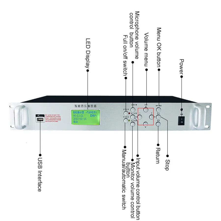 Hot Selling PA System Digital Timing Player With Usb Audio Interface 8g
