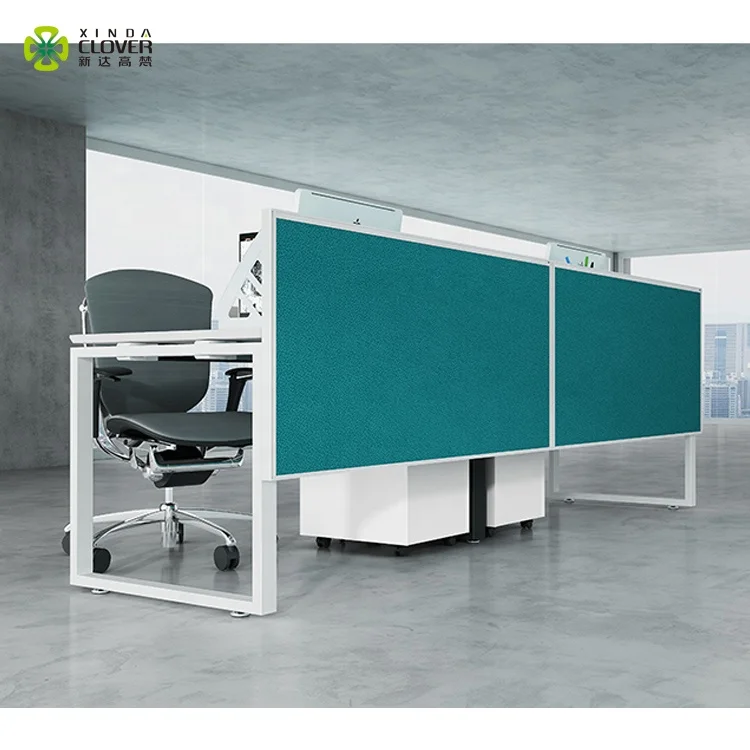 Simple Office Furniture Modern Workstation Table Metal Office Desk For Two