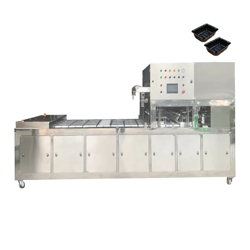 Automatic Disposable Plastic/Paper Container Heat Sealer Food Meal tray MAP Packaging Machine