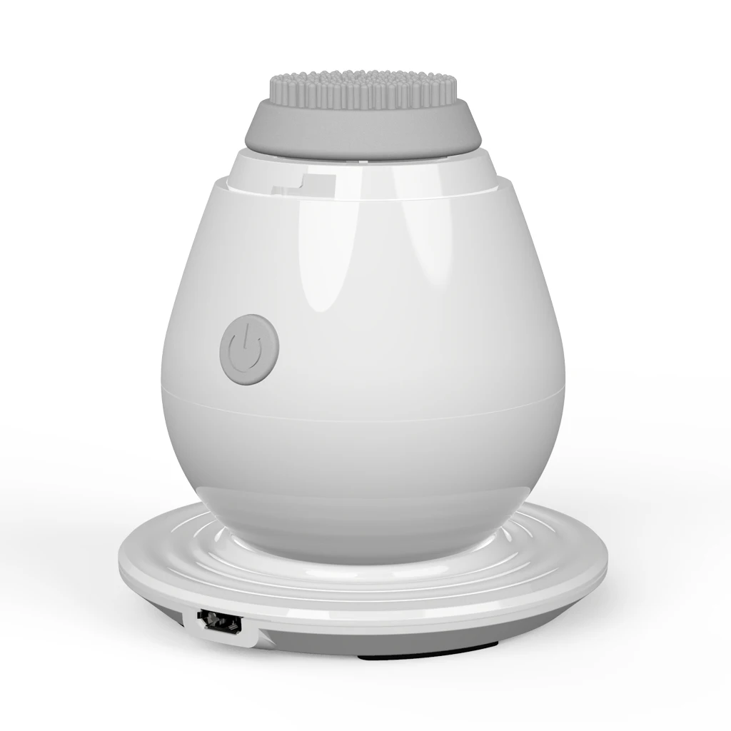 Waterproof wireless charging electric sonic silicone face cleansing exfoliators removal facial cleaning brush
