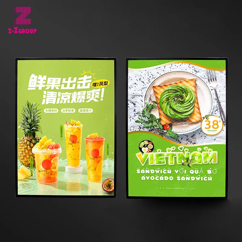 Ultra Slim Light Box Aluminum Profile Poster Banner Display Led Light Box Sign For Advertising Display