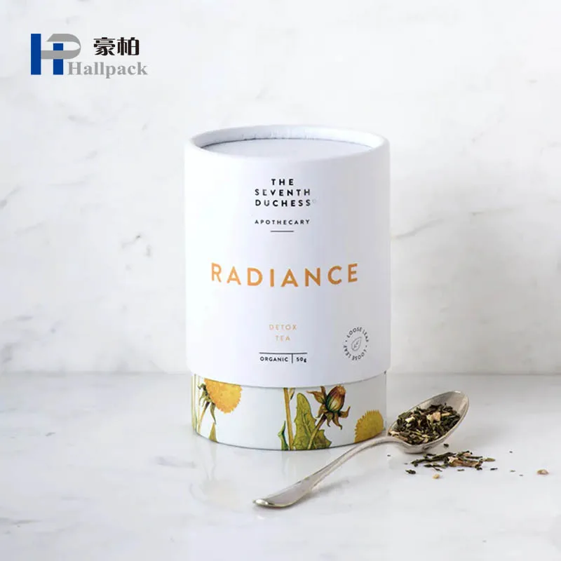 100% Recycled Cylinder Round Box Biodegradable Packing Tube Sleeve Paper Tube Packaging For Candle