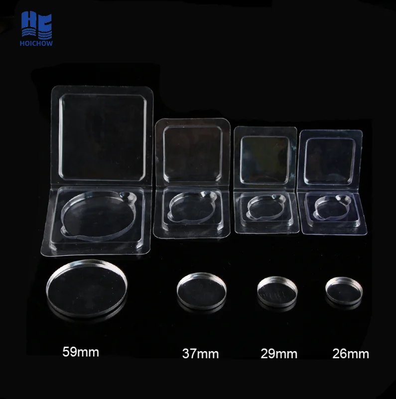 
Clear PVC Clamshell plastic blister pack for press pans eyeshadow palette 