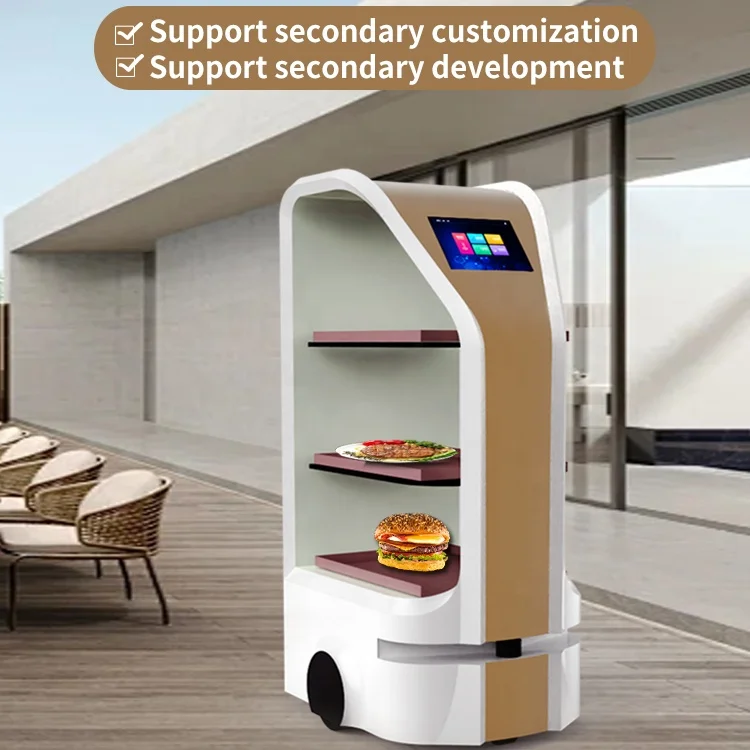 Auto Navigation Delivery Robot Smart AI Deliver Robot Waiter  Automatic Guiding Food Delivery Robot
