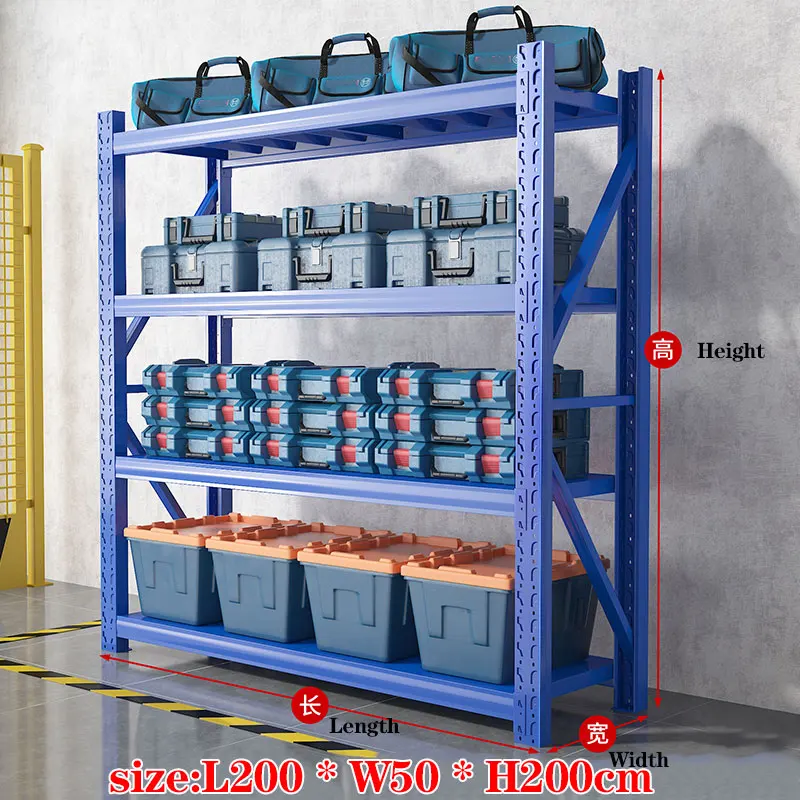 Factory Supply Heavy Duty Auxiliary Stacking Rack Industrial Garage Storage Holder Blue Metal Storage Rack