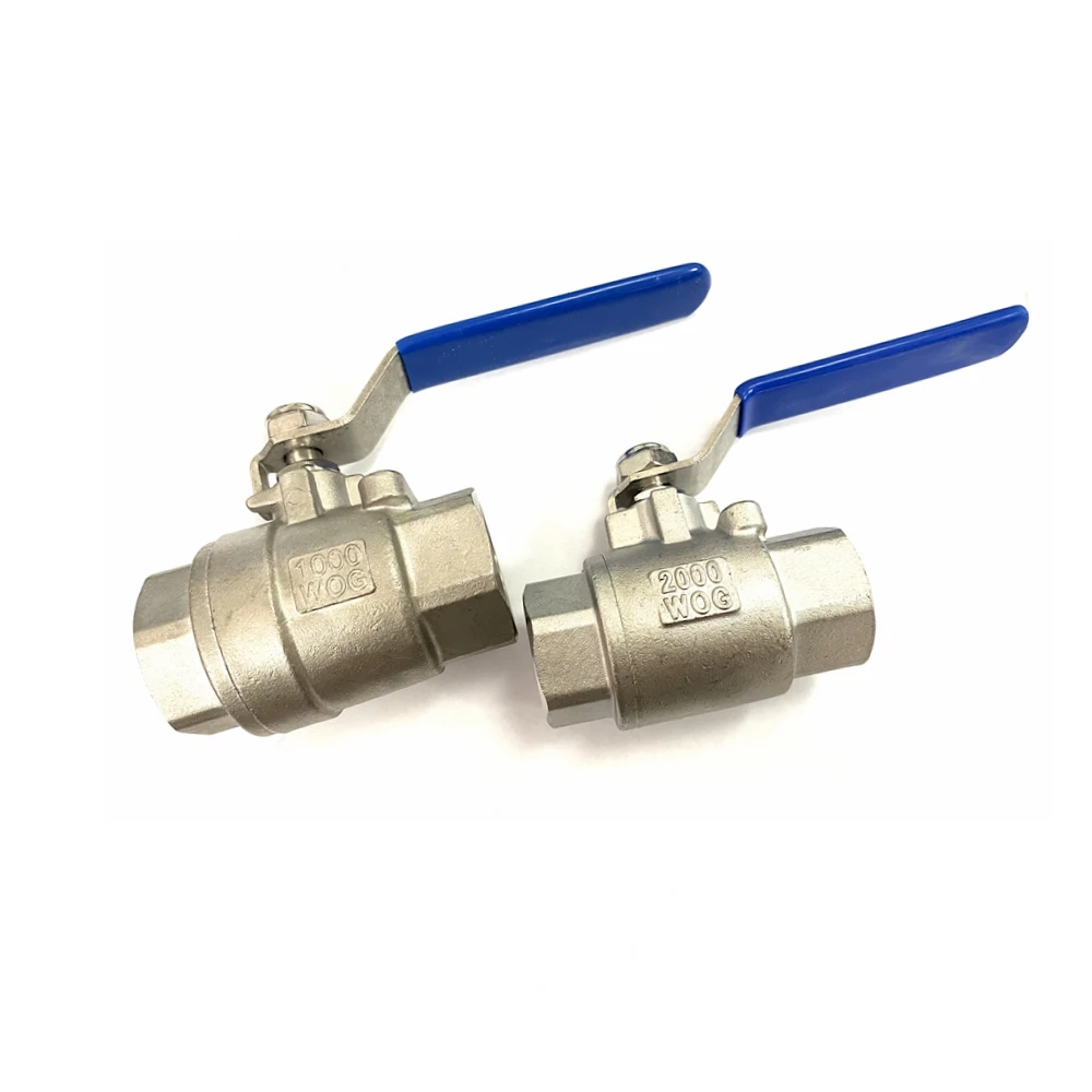 Hydraulic NPT threaded 2pcs stainless steel ball valve for water