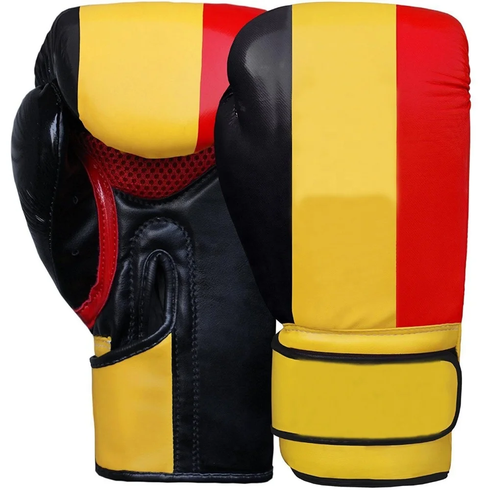 Germany flag printed leather boxing glovez