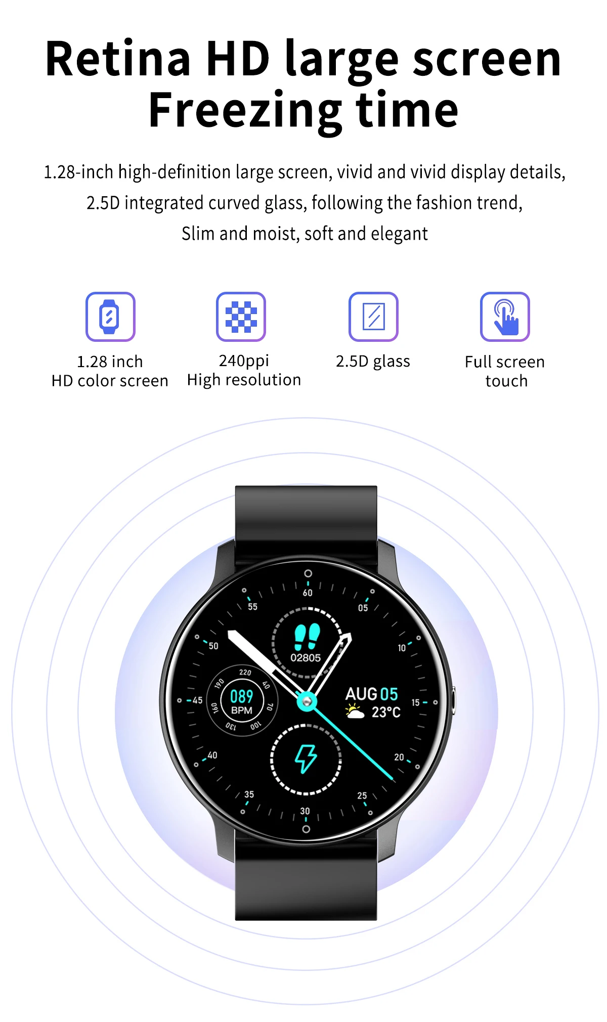 Cheaper Price Zl02 ZL02d Custom Dial Sleep Monitor Call Reminder Sports Wrist Smartwatch Dafit App Wristwatch