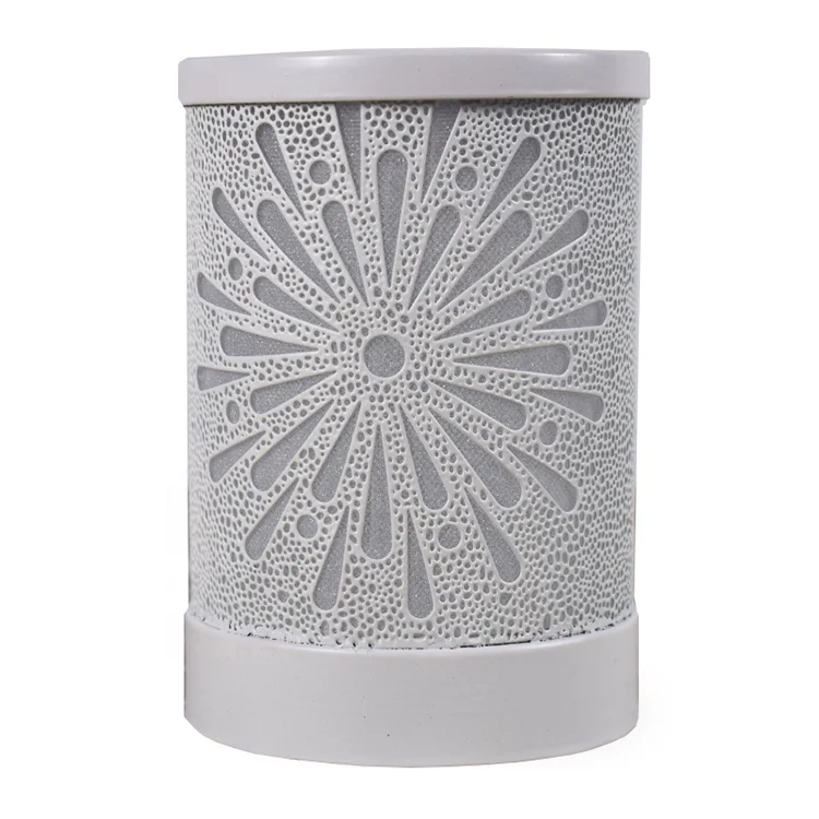 White Metal Candle Aromatherapy Lamps Cube Heater Electric Wax Melt Warmers For Scented Wax