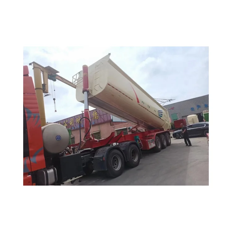made in china truck trailer 3axles 12 tires Rear dump material carrier special transportation