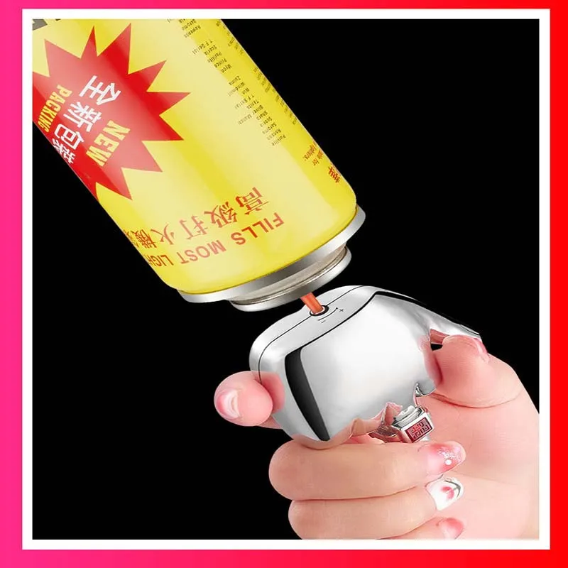 Hot selling Creative wholesale middle finger lighter outdoor windproof jet gas lighter for men
