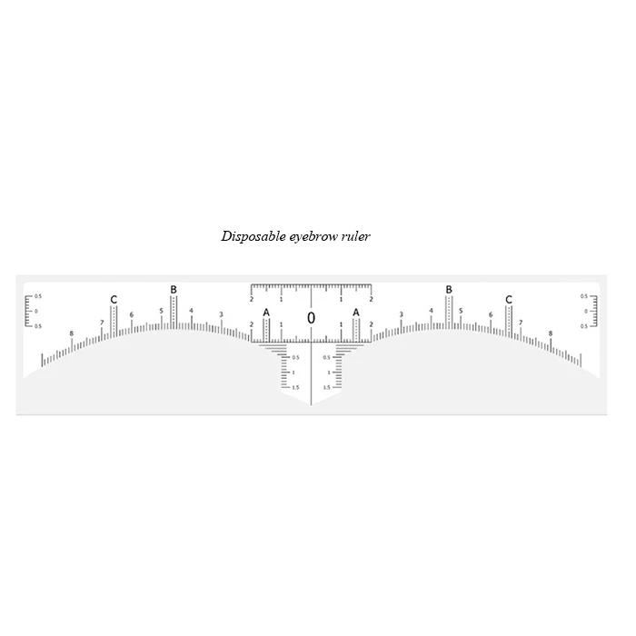 Factory direct sales disposable microblading product sticker eyebrow ruler eyebrow stencil