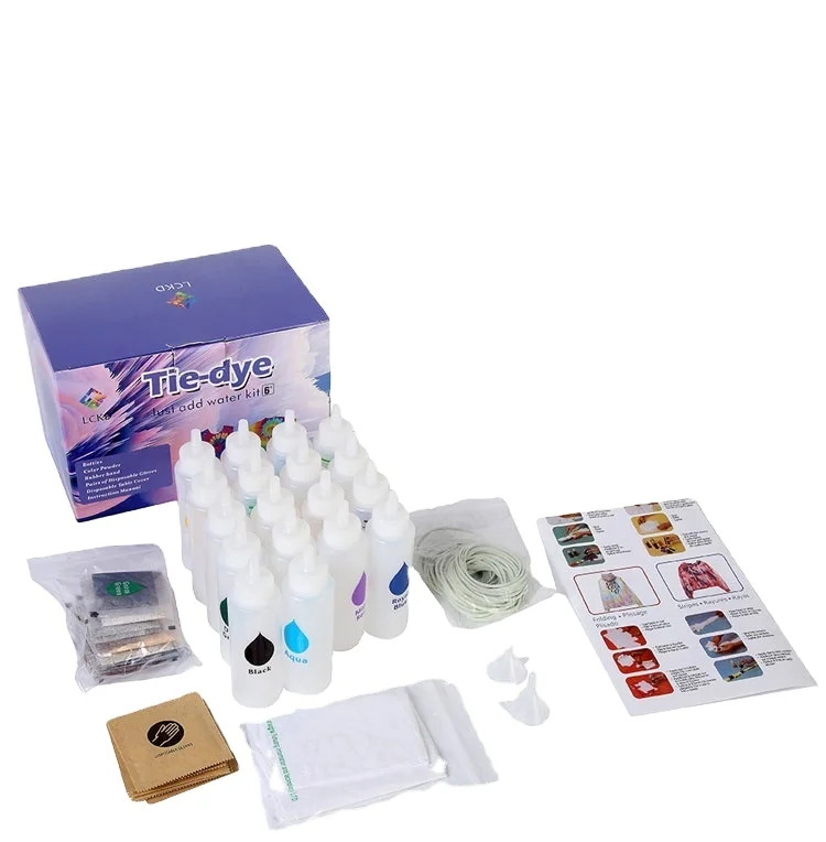 Popular 10 Colors no fading tie dye powder, professional tie dye kit for  dyeing of clothes of kids in cold water