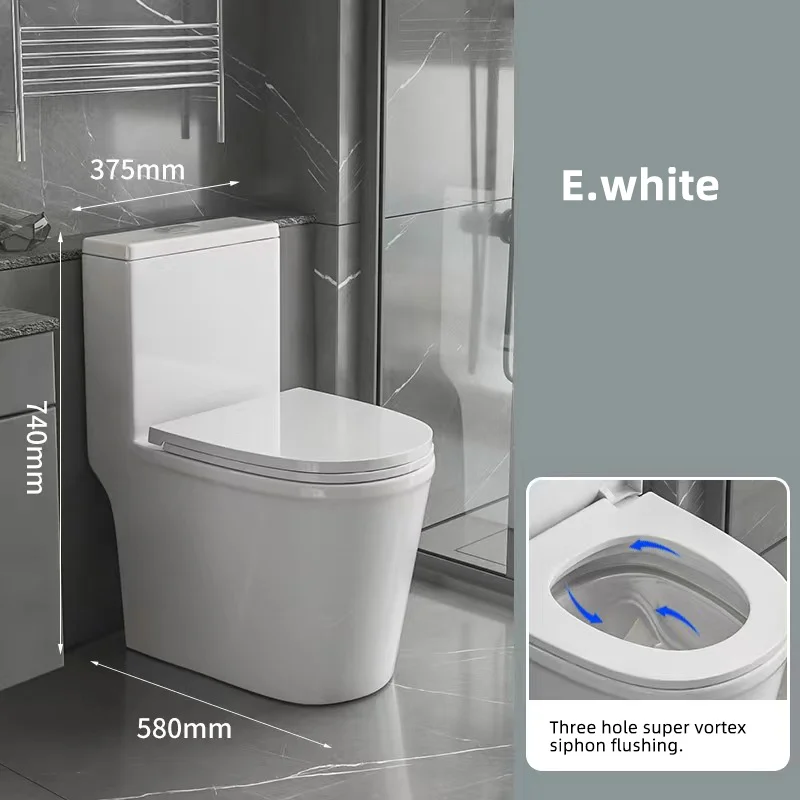 Ceramic Water-saving Silent Integrated Siphon Odor Proof Toilet Project for Small Household Water Flush Toilets and Bathrooms