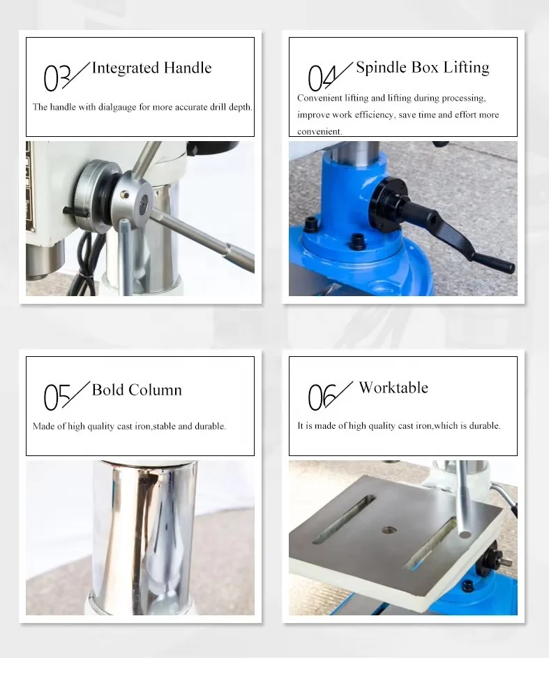 12.7mm  550w Metal drilling industrial drilling machine desktop drilling machine