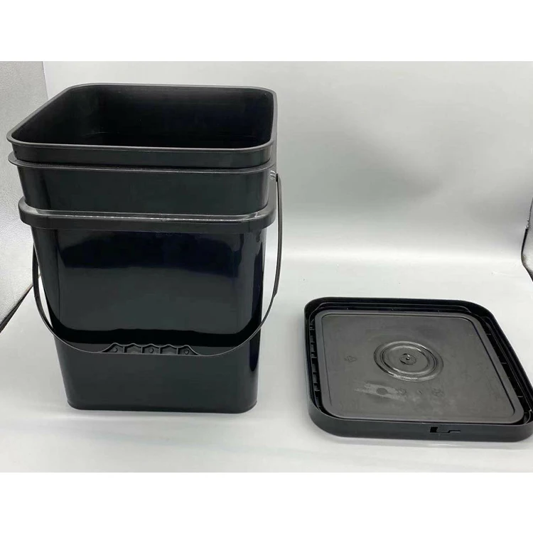 Customize Color 20 liter Barrel Square Pail Empty Pail Bucket Drum with handle for water