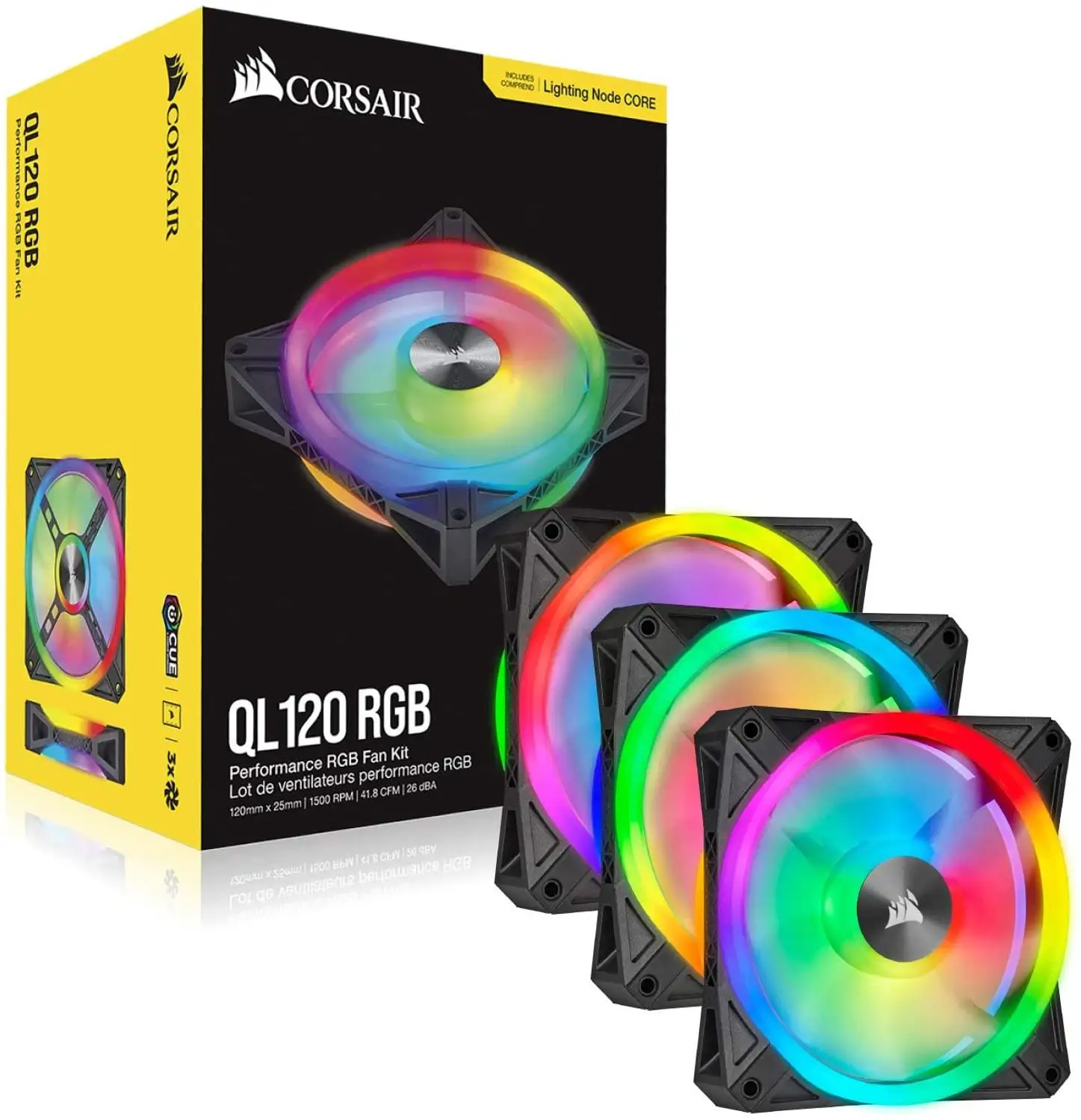 
Corsair Fan QL Series QL120 RGB 120mm/360mm RGB LED Fan black/white color new original 